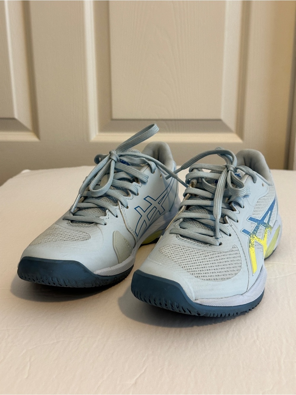 ASICS Solution Swift FF Shoes Light Blue Womens 7.5 Excellent Condition